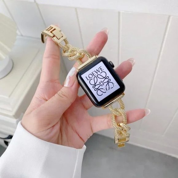 Apple Accessories - NEW Strap Chain Stainless Band For Apple Watch - Gold